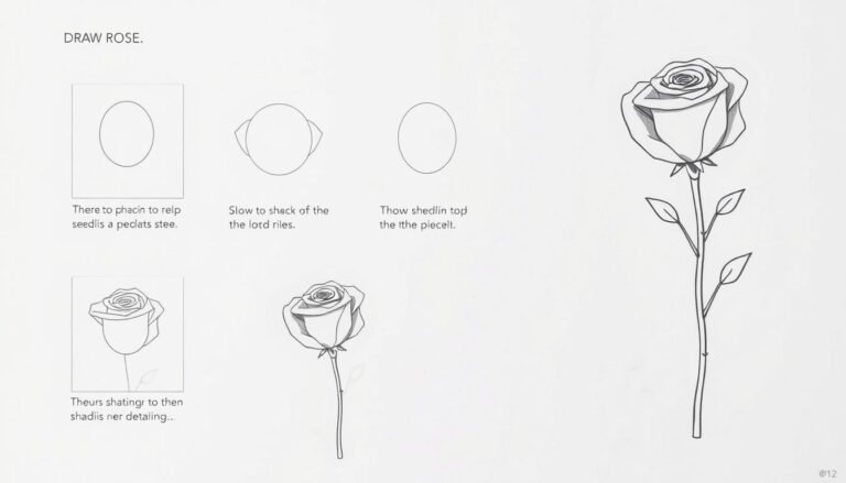 how to draw a rose