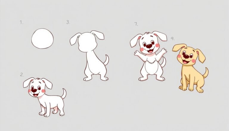 how to draw a dog