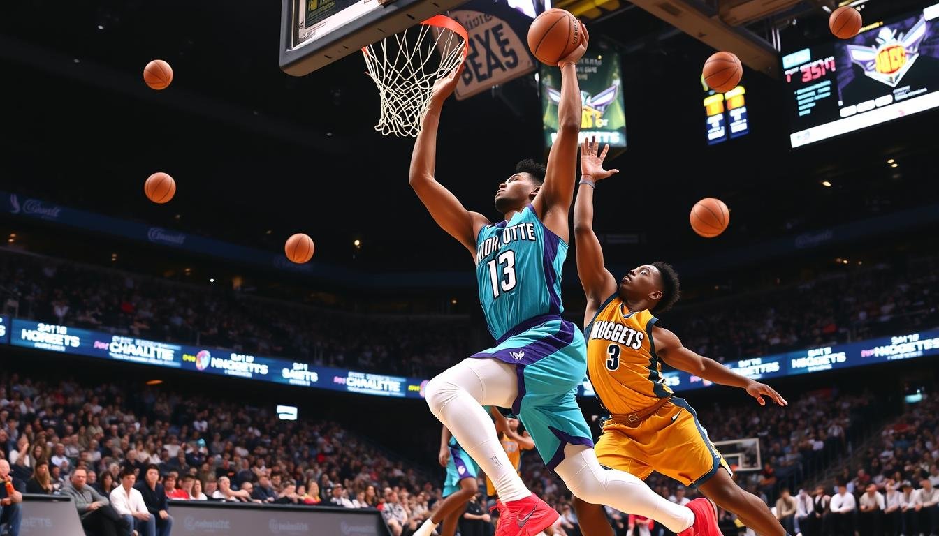 charlotte hornets vs denver nuggets match player stats